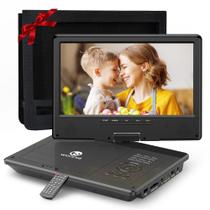 Leitor de DVD Portátil WONNIE 12.5" - Tela Giratória HD de 10,5"