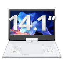 Leitor de DVD portátil YOTON 16.9, tela giratória HD de 14,1 polegadas
