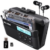 Leitor de Fita Cassete KLIM K7 com Conversor para MP3