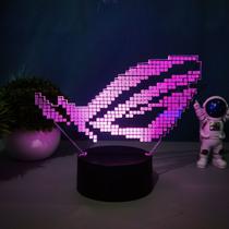 Leitor de luz noturna LED 3D que muda de cor para crianças com controle remoto