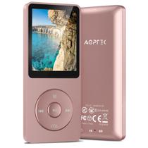 Leitor de MP3 A02, 70 horas de reprodução, 128 GB - Rose Gold - AGPTEK