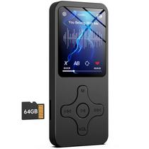 Leitor de MP3 GOGOHEART 64GB com Bluetooth 5.0, alto-falante e rádio FM