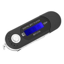 Leitor de MP3 Sorandy Mini USB 2.0 portátil com rádio FM preto