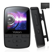 Leitor de MP3 YOTON YM03 Bluetooth 5.2 64GB com clipe esportivo