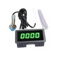 Leitor Digital Rpm 9999 Com Sensor M12 Npn Hall Verde