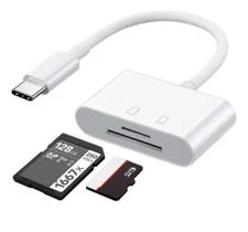leitor e adaptador para cartão de memória sd e tf conector tipo c para android e iphone a partir do modelo 15 - djah