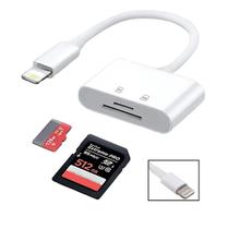 leitor e adaptador para cartão de memória sd e tf micro conector Lightining para iphone