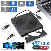 Leitor e Gravador de Cd Dvd Externo PC / Notebook Usb 3.0 Driver Portátil Ultra Rápido 5gbps Slim Ultrabook Windows