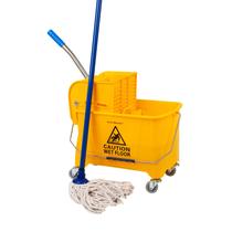 Leitor Mind Mop Bucket 22L (5,5 galões) com espremedor, amarelo