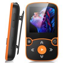 Leitor MP3 AGPTEK 32GB com Bluetooth 5.0 e Clipe - Laranja