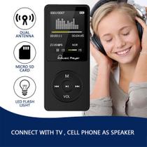 Leitor MP3 portátil, reprodutor multimídia de 64 GB, rádio de música