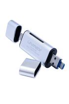 Leitor tipo C Unirex MSC-001S 5 em 1 para SD, Micro SD, USB3.0