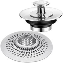LEKEYE Ralo de Chuveiro com Coador de Cabelos em Aço Inoxidável 11x11x4 cm LEKEYE Ralo de Chuveiro com Coador de Cabelos em Aço Inoxidável 11x11x4 cm
