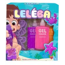 Leleba Gel Mágico 3 Cores ROSA / VIOLETA / LARANJA Fundo do Mar