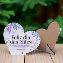 Lembrança Carinhosa para o Dia das Mães 15 Coração MDF