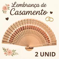 Lembrança de Casamento Leque Japonês de Madeira com Flores