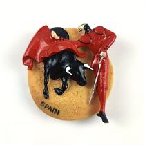 Lembrança espanhola de resina 3D Fridge Magnet Spain Bullfighter Lembrança espanhola de resina 3D Fridge Magnet Spain Bullfighter