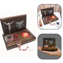 Lembrança para crisma com terço em miçanga