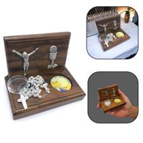 Lembrança Primeira Eucaristia Comunhão Madeira Com Terço - FORNECEDOR 9