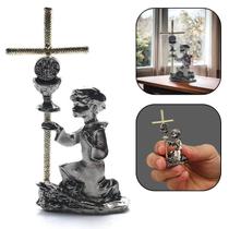 Lembrança Primeira Eucaristia Comunhão Menino com Cálice Metal Lembrança Primeira Eucaristia Comunhão Menino com Cálice Metal