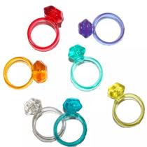 Lembrancinha 100 Mini Anel Cristal Menina Aniversário