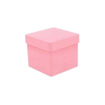 Lembrancinha Caixa Acrilica 5x5cm Rosa 10un Lembrancinha Caixa Acrilica 5x5cm Rosa 10un
