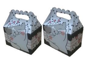 Lembrancinha caixinha decoração festa meow gatinhos gatinha - Kibunitinho