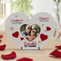 Lembrancinha Coração MDF Mini Porta Retrato Dia dos Namorados