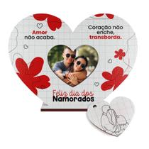 Lembrancinha Coração MDF Mini Porta Retrato Feliz dia Dos Namorados