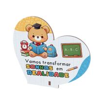 Lembrancinha Coração para Colorir Infantil Escola Volta às Aulas