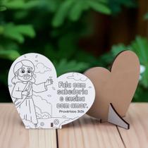 Lembrancinha Coração para Colorir Infantil Escola Volta às Aulas Lembrancinha Coração para Colorir Infantil Escola Volta às Aulas