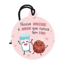 Lembrancinha de Amizade 8x9 Mini Placa Tag Amigos em MDF