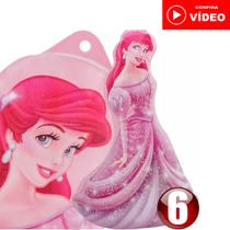 Lembrancinha Kit 6 Brinquedos de Banho Inflável Bonecas Sereia Ariel Princesa Disney
