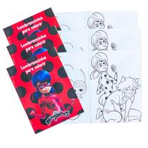 Lembrancinha Livro pra colorir Ladybug Festa decoração 08 Un. - Regina