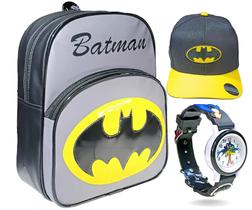 Lembrancinha para menino kit de mochila relógio e boné do homem aranha - kit personagem