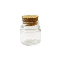 Lembrancinha Potinho De Vidro Redondo 40ml Tampa Rolha 10un