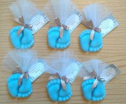 Lembrancinha sabonete pezinho de bebê