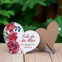 Lembrancinhas Coração MDF Dia das Mães Mensagem Provérbios