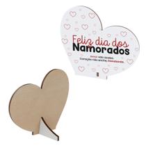 Lembrancinhas Coração MDF Feliz dia dos Namorados