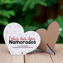 Lembrancinhas Coração MDF Feliz dia dos Namorados