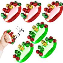 Lembrancinhas de festa de Natal Blowata Light Up Hand Jingle Bell 6 unidades