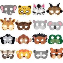 Lembrancinhas de festa, máscaras de animais para crianças, tema de safári na selva (32) Lembrancinhas de festa, máscaras de animais para crianças, tema de safári na selva (32)
