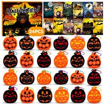 Lembrancinhas de Halloween - 24 Unidades de Fidget Kiss Monkey Pumpkin Pop