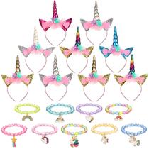 Lembrancinhas e pulseiras Jexine Unicorn de 18 peças