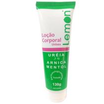 Lemon loção corporal unisex ureia 3% arnica mentol 130g
