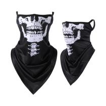 Lenço Bandana Com Estampa De Caveira, Proteção Solar De Verão, Secagem Rápida, Reutilizável,