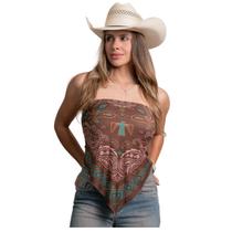 Lenço Bandana Texas Farm Ref:41789 Cor:Marrom-CaféTamanho:Único Lenço Bandana Texas Farm Ref:41789 Cor:Marrom-CaféTamanho:Único
