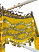 Lenço Cigano Feminino de Quadril Dança do Ventre Amarelo Lenço Cigano Feminino de Quadril Dança do Ventre Amarelo