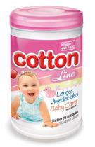 Lenço cotton line pote rosa 70 unidades - higgie top