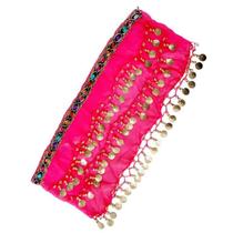 Lenço Dança Do Ventre Quadril Com Moedas e Pedras Premium